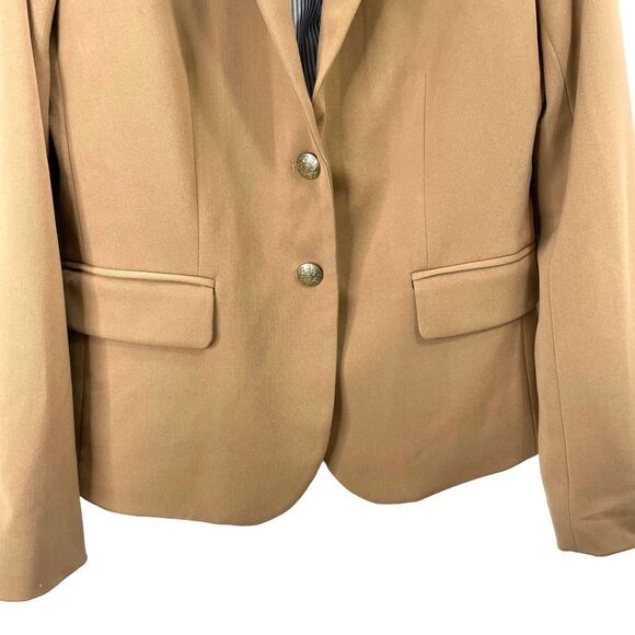J. Crew Schoolboy‎ blazer jacket Sz 4 neutral tan caramel camel - Picture 6 of 10